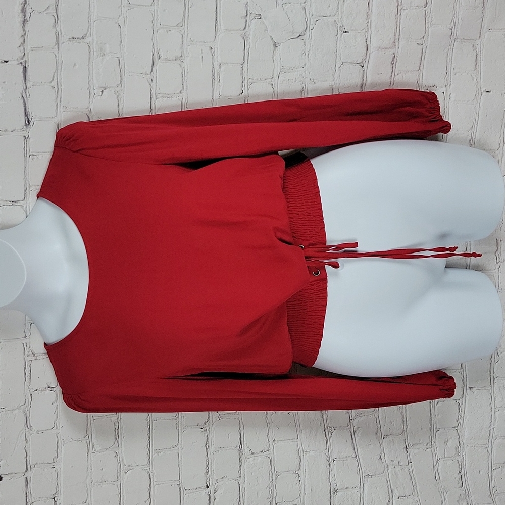 love, Fire - Red Pleated Blouse 💘